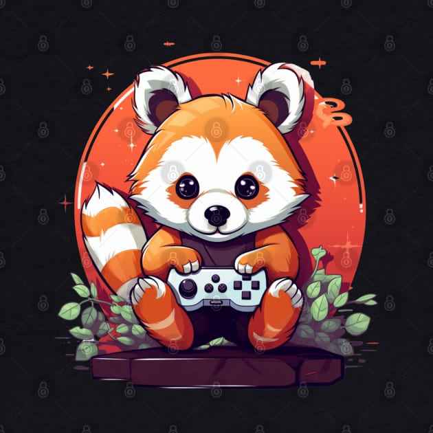 Gamer Red Panda by Prism Chalk House